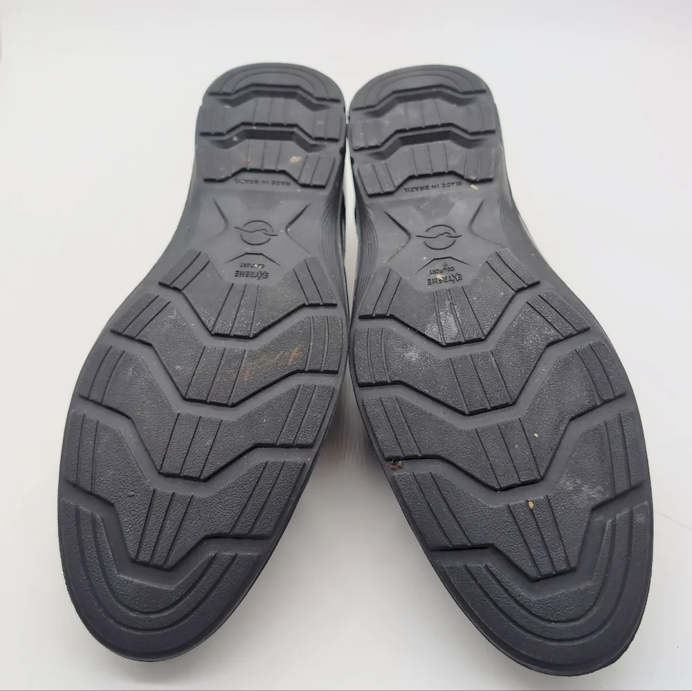 De Larentis American Classic Sz 8.5 Men's Black Leather Slip-On Shoes